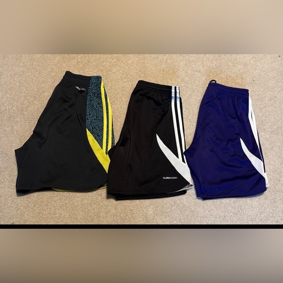 adidas Pants - Adidas Climacool Purple, grey, and Black Shorts athletic 3 pairs XS drawstring